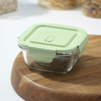 Контейнер из жаропрочного стекла с крышкой Cook and Freeze, 300 мл, 12×6 см, цвет МИКС