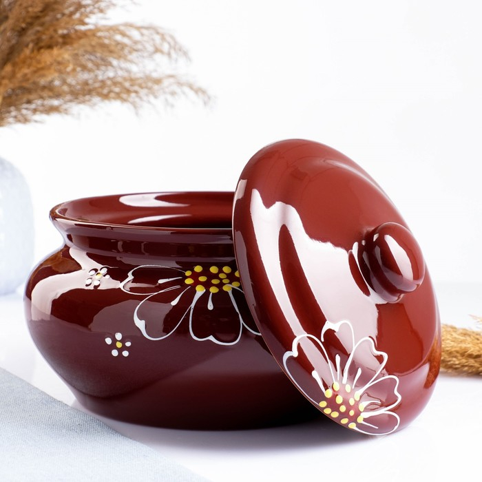 Пельменница  Пельменница "Псковская" 1,8л / 15х20,8см, ромашка коричневая