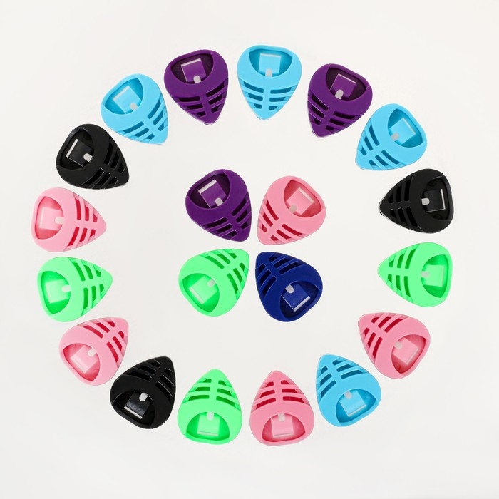 Набор зажимов для медиатора Music life 20 штук, микс Набор зажимов для медиатора Music life 20 штук, микс