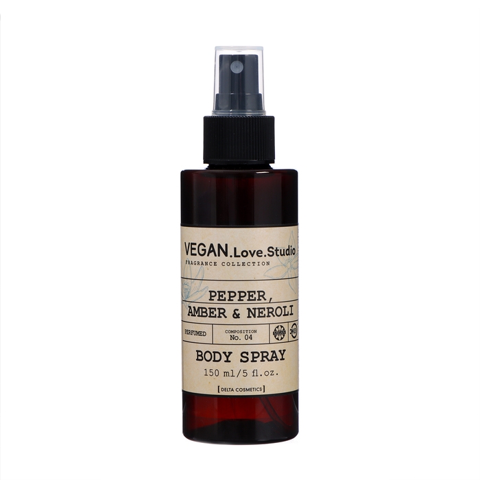 Парфюмированный спрей-мист для тела VEGAN.Love.Studio Pepper, Amber, Neroli женский, 150 мл Парфюмированный спрей-мист для тела VEGAN.Love.Studio Pepper, Amber, Neroli женский, 150 мл