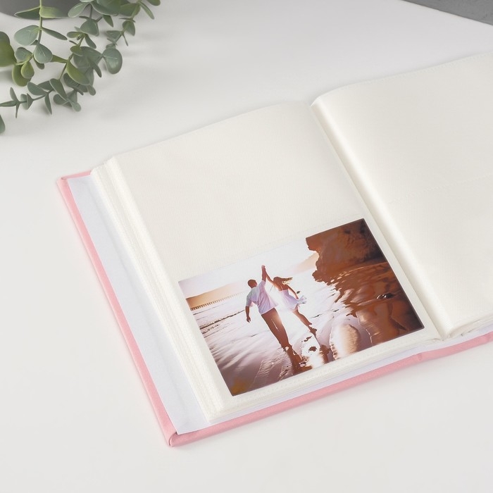 Фотоальбом на 200 фото 10х15 см кожзам Фотоальбом на 200 фото 10х15 см кожзам "Мишка малыш" розовый 5,5х18,6х22,6 см