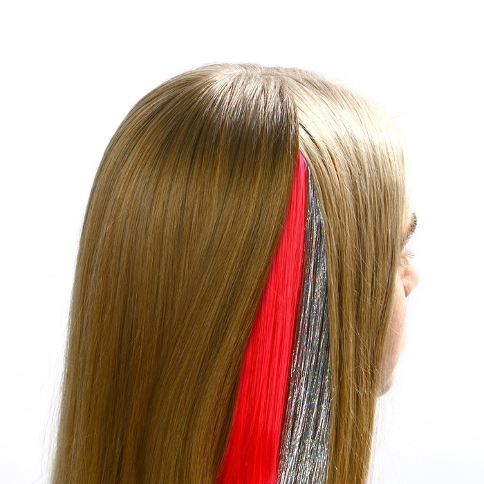 Корона, волшебная палочка и цветные пряди новогодние &laquo;Самой волшебной девочке&raquo;, на Новый год, 4 предмета