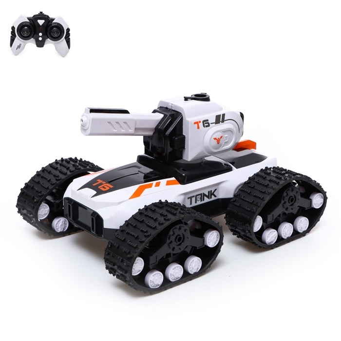 Танк радиоуправляемый TANK, стреляет водой, эффект дыма, цвет белый Танк радиоуправляемый TANK, стреляет водой, эффект дыма, цвет белый