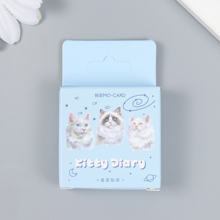 Наклейки для творчества Наклейки для творчества "Кошечки" набор 46 шт 4,4х4,4х1,1 см