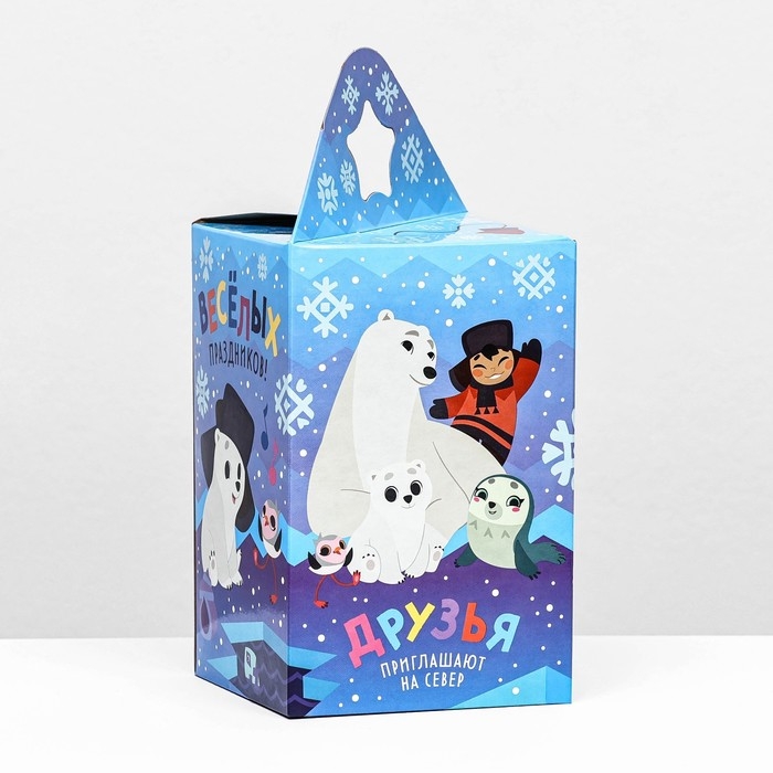 Новый год. Коробка подарочная складная Новый год. Коробка подарочная складная "Умка" 11 х 11 х 17,2 см.