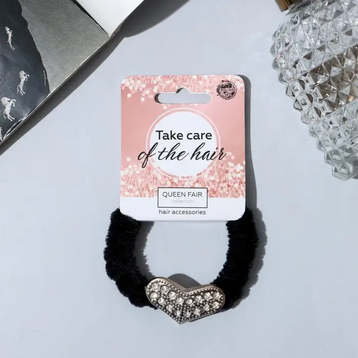 Резинка для волос Резинка для волос "Нежность" сердечко, чёрный