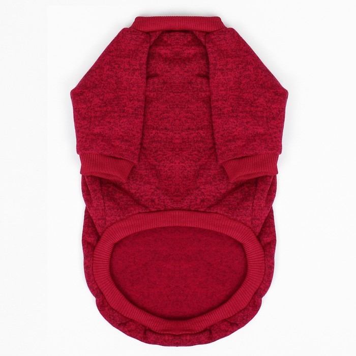 Свитер меланжевый, размер XS (ДС 14, ОШ 23, ОГ 22 см), красный Свитер меланжевый, размер XS (ДС 14, ОШ 23, ОГ 22 см), красный