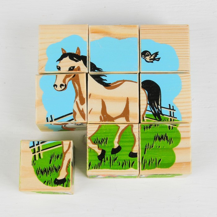 Кубики «Домашние животные», 9 элементов Кубики «Домашние животные», 9 элементов