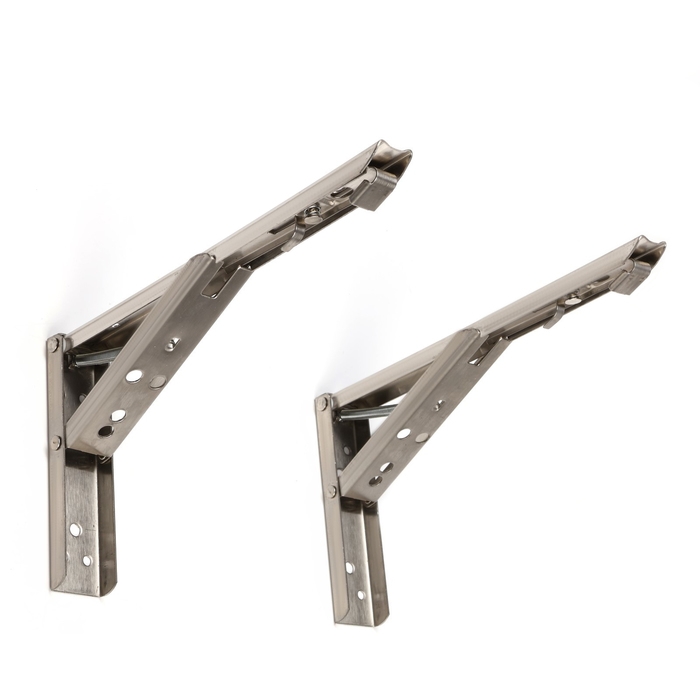 Кронштейн складной для столов и полок ТУНДРА, F001 , 2 шт., длина 250 мм., нержавеющая сталь 9703 Кронштейн складной для столов и полок ТУНДРА, F001 , 2 шт., длина 250 мм., нержавеющая сталь 9703