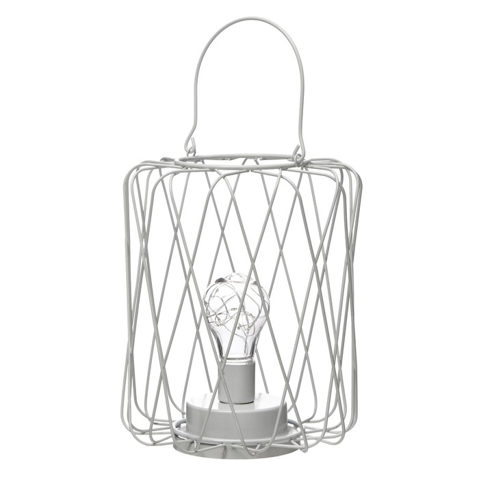 Ночник лофт 16451/1WT LED от батареек 3хАА белый 17х17х21 см RISALUX Ночник лофт 16451/1WT LED от батареек 3хАА белый 17х17х21 см RISALUX