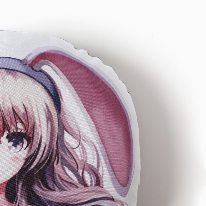 Подушка декоративная круглая Этель Подушка декоративная круглая Этель "Девушка с ушками" d=30 см, габардин, 100% п/э