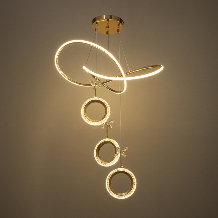 Светильник с ПДУ Светильник с ПДУ "Лаурен" LED 130Вт 3000-6000К золото 53х53х100 см