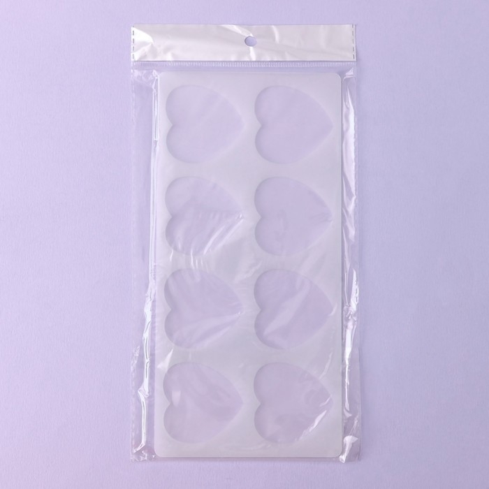 Форма для шоколада «Сердечки», силикон, 8 ячеек, 23,5×11,5×0,3 см, цвет прозрачный