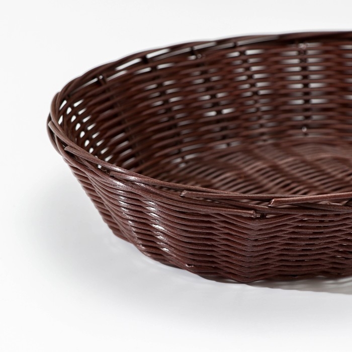 Корзинка для подачи Доляна «Шоко», 27×21×6 см, цвет коричневый Корзинка для подачи Доляна «Шоко», 27×21×6 см, цвет коричневый