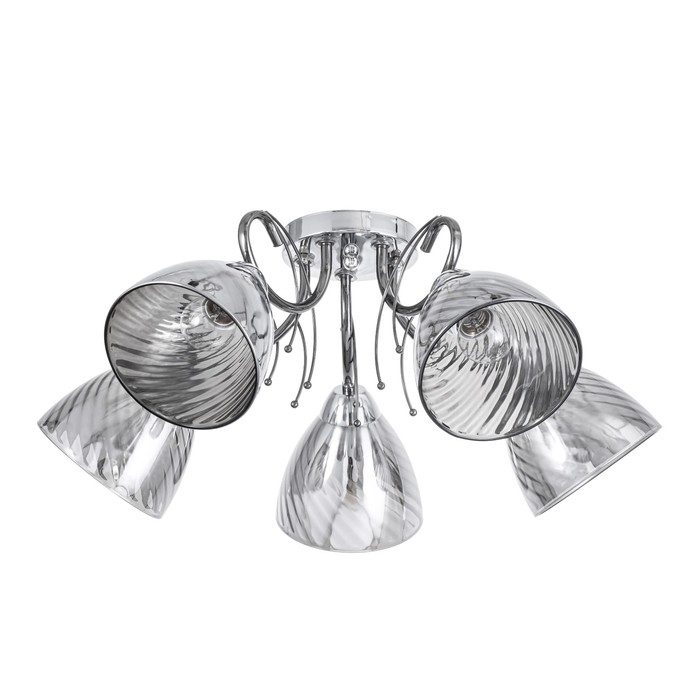 Люстра потолочная Белл 5х40Вт Е27 Хром, Черный хром 57x57x22 см Люстра потолочная Белл 5х40Вт Е27 Хром, Черный хром 57x57x22 см