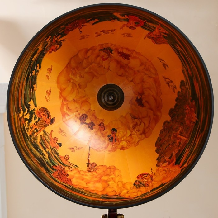 Глобус бар декоративный Глобус бар декоративный "Винтажная карта" узорные ножки 60,4х60,4х104 см