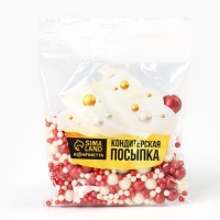 Посыпка кондитерская мягкая: красная, белая, 50 г. Посыпка кондитерская мягкая: красная, белая, 50 г.