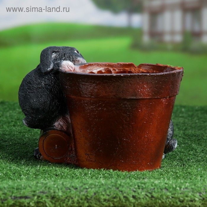 Фигурное кашпо Фигурное кашпо "Два зайца" 20х23х17см