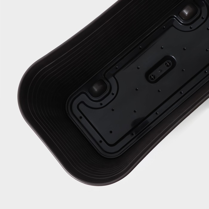 Ящик балконный «Ротанг», 38,5 см, цвет коричневый Ящик балконный «Ротанг», 38,5 см, цвет коричневый