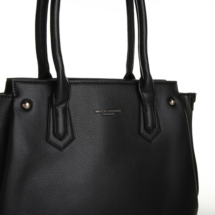 Сумка женская тоут, на молнии, цвет чёрный