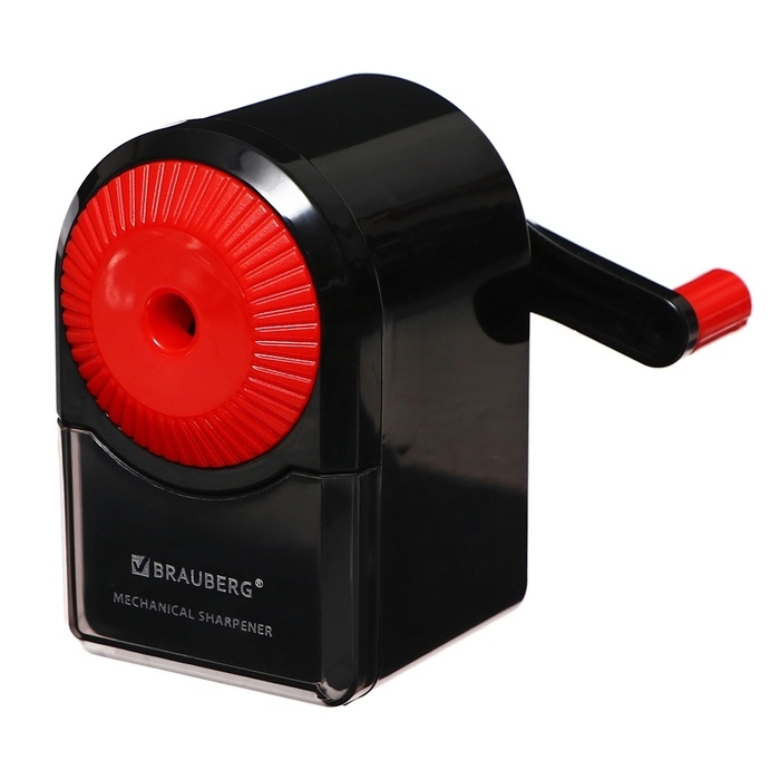 Точилка механическая BRAUBERG ULTRA, крепление к столу, корпус чёрный с красным Точилка механическая BRAUBERG ULTRA, крепление к столу, корпус чёрный с красным