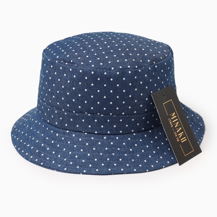 Панама детская MINAKU Панама детская MINAKU "Горошек", цвет синий, размер 44-46