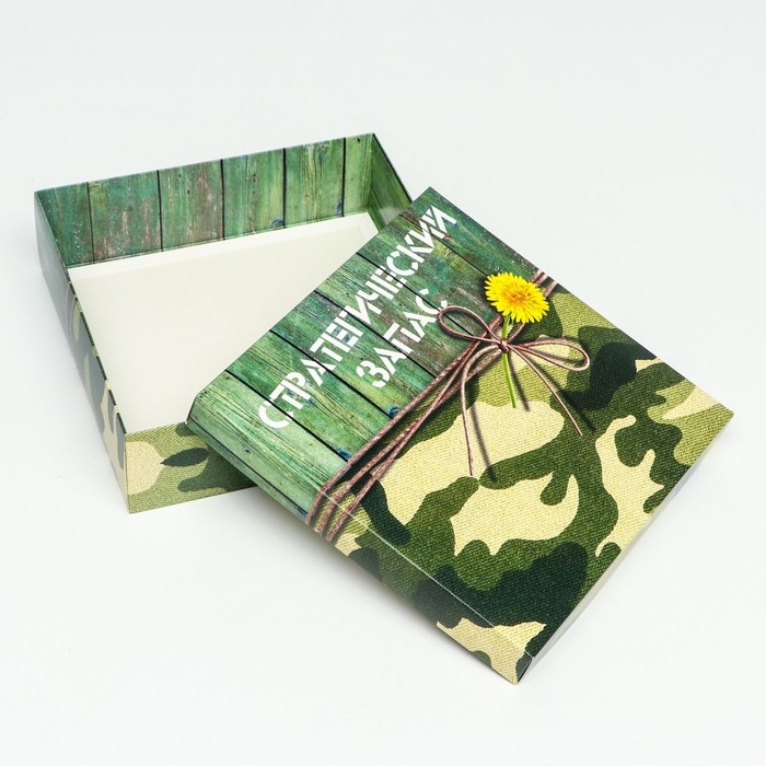 Коробка складная, Коробка складная, "Стратегический запас" 23 х 23 х 6,5 см