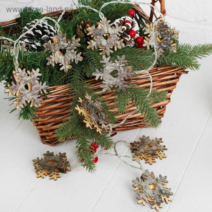 Новогодняя гирлянда «Снежинки», длина 150 см Новогодняя гирлянда «Снежинки», длина 150 см