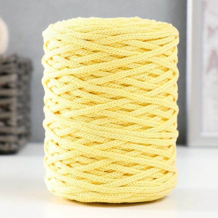 Шнур для вязания без сердечника 70% хлопок, 30% полиэстер ширина 3мм 100м/160±10гр (123) Шнур для вязания без сердечника 70% хлопок, 30% полиэстер ширина 3мм 100м/160±10гр (123)