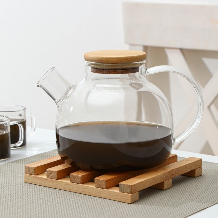 Подставка под горячее Доляна, решётка, 15×15×2 см, массив бук Подставка под горячее Доляна, решётка, 15×15×2 см, массив бук