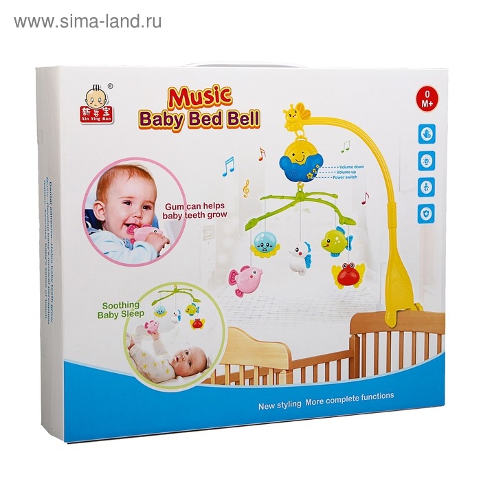 Мобиль музыкальный на кроватку «Жирафики», работает от батареек Мобиль музыкальный на кроватку «Жирафики», работает от батареек