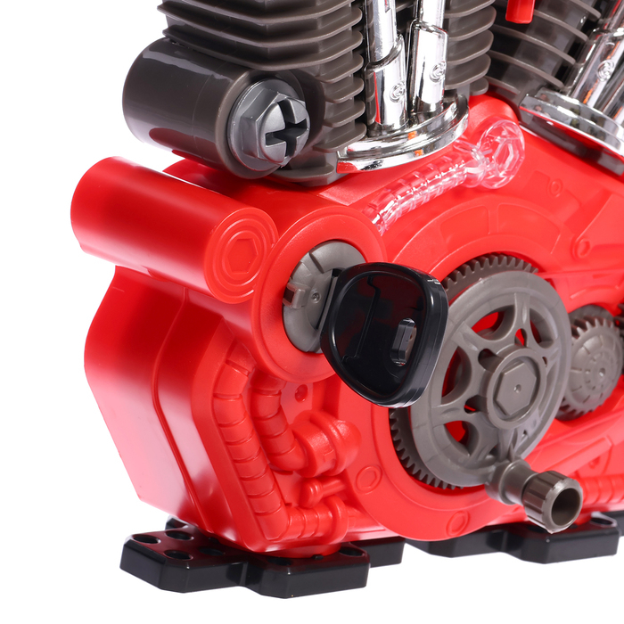 Конструктор «Двигатель внутреннего сгорания», световые и звуковые эффекты, 31 деталь Конструктор «Двигатель внутреннего сгорания», световые и звуковые эффекты, 31 деталь