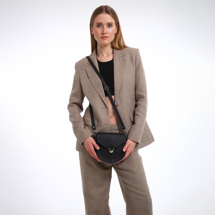 Сумка женская TEXTURA, мессенджер, маленький размер, цвет чёрный Сумка женская TEXTURA, мессенджер, маленький размер, цвет чёрный