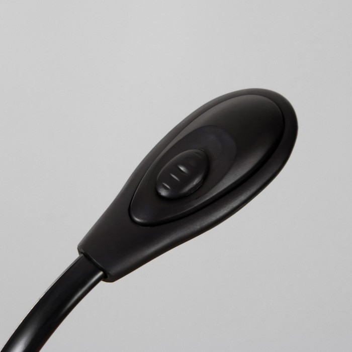 Лампа для чтения на прищепке Лампа для чтения на прищепке "Лоск, черная" 1LED 25х2х3,5 RISALUX