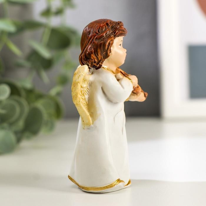 Сувенир полистоун Сувенир полистоун "Ангелочек в платье, с скрипкой/мандолиной" МИКС 8х3,8х3,6 см