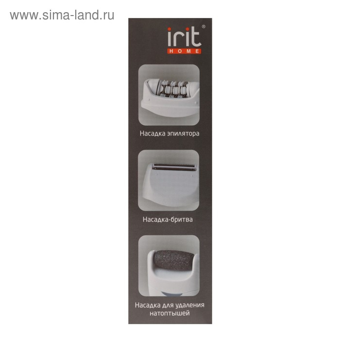 Эпилятор Irit IR-3098, 3 Вт, 2 скорости, 3 насадки, 3ААА (не в комплекте), белый Эпилятор Irit IR-3098, 3 Вт, 2 скорости, 3 насадки, 3ААА (не в комплекте), белый