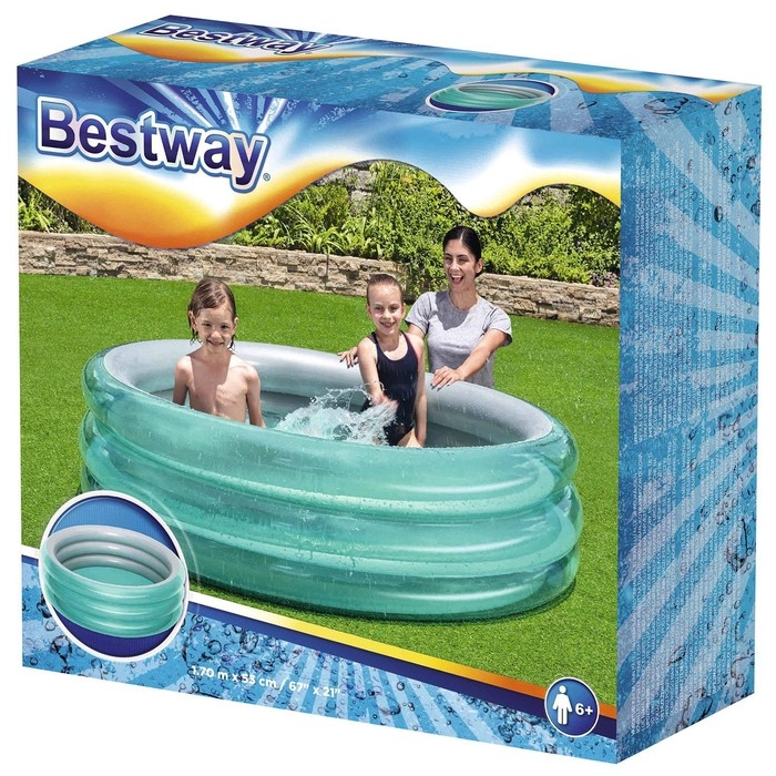 Бассейн надувной «Металлик», 170 х 53 см, от 6 лет, 51042 Bestway Бассейн надувной «Металлик», 170 х 53 см, от 6 лет, 51042 Bestway