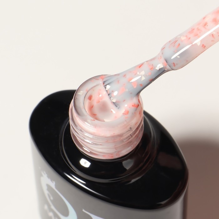 Гель лак для ногтей, «MILK POTAL», 3-х фазный, 8мл, LED/UV, цвет белый/персиковый (09)