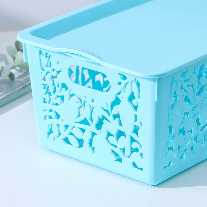 Контейнер пластиковый для хранения с крышкой Доляна «Птицы», 29×17,5×12 см, цвет МИКС Контейнер пластиковый для хранения с крышкой Доляна «Птицы», 29×17,5×12 см, цвет МИКС