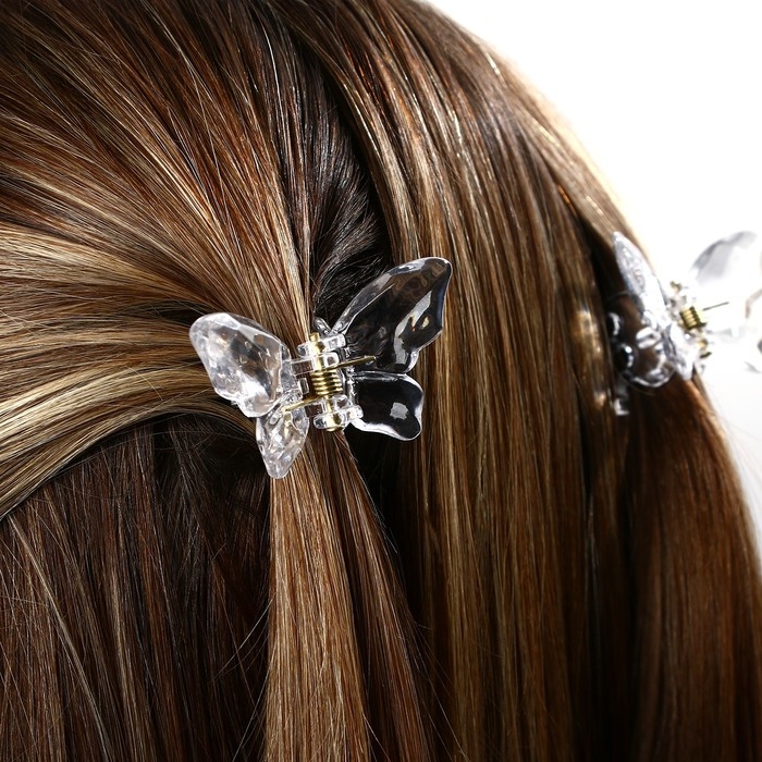 Краб для волос в форме бабочек «Ты совершенна», 2 шт., 4 х 3 х 2.5 см Краб для волос в форме бабочек «Ты совершенна», 2 шт., 4 х 3 х 2.5 см