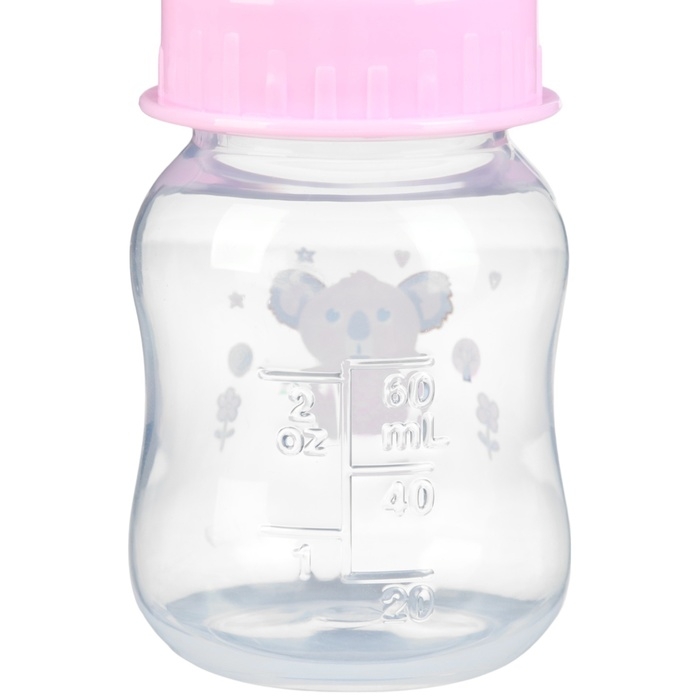 Бутылочка для кормления, 60 мл, +3 мес., цвет МИКС (фасовка по 3шт) Бутылочка для кормления, 60 мл, +3 мес., цвет МИКС (фасовка по 3шт)