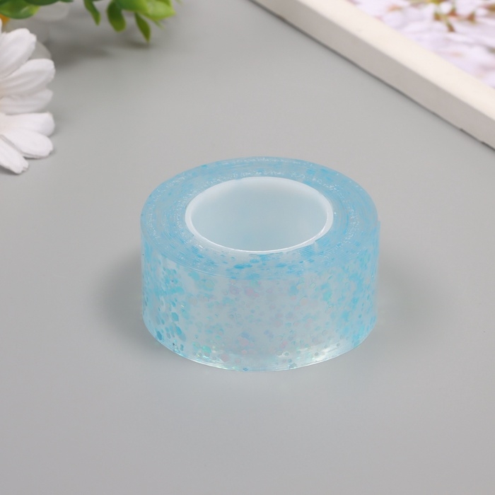 Клейкая нано-лента декоративная силикон Клейкая нано-лента декоративная силикон "Сияние. Голубой" 3 см, дл. 3 м 6,8х6,8х3 см