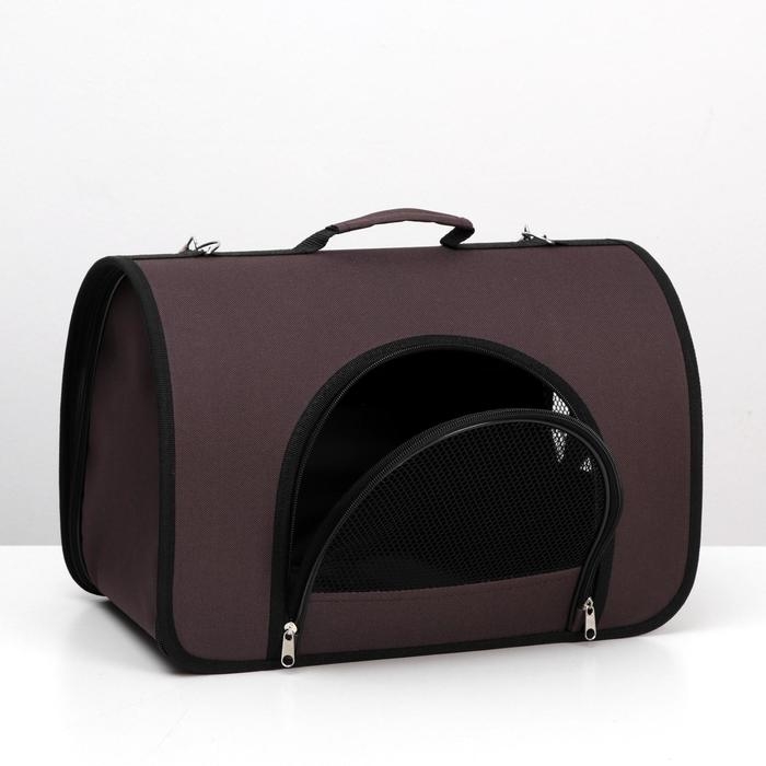 Сумка - переноска для животных, 2 входа, 40 х 25 х 28 см, коричневая Сумка - переноска для животных, 2 входа, 40 х 25 х 28 см, коричневая