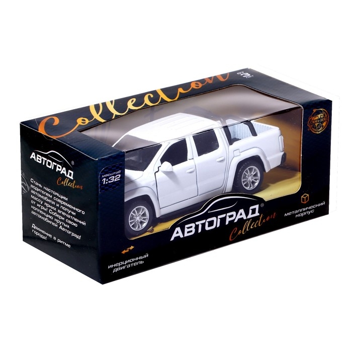 Машина металлическая «Тундра», открываются двери, 1:32, инерция, цвет белый Машина металлическая «Тундра», открываются двери, 1:32, инерция, цвет белый