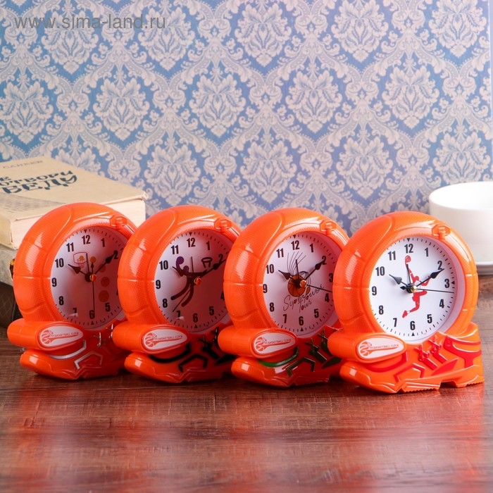 Часы - будильник настольные Часы - будильник настольные "Баскетбол", дискретный ход, циферблат d-8 см, 14 х 12 см, АА