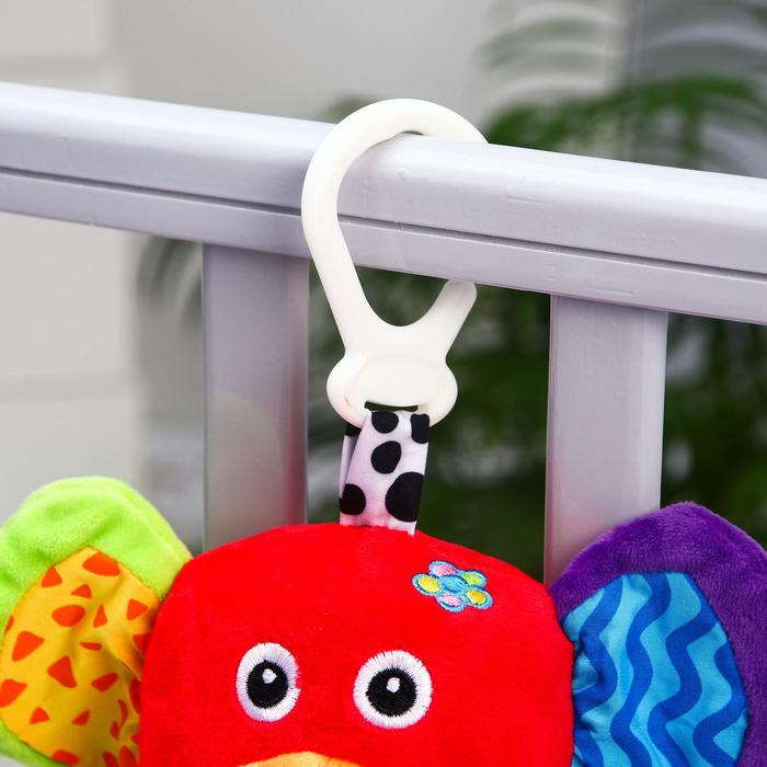 Подвеска мягкая «Слоник Бибо», погремушка, прорезыватель, на кроватку, коляску, Крошка Я Подвеска мягкая «Слоник Бибо», погремушка, прорезыватель, на кроватку, коляску, Крошка Я