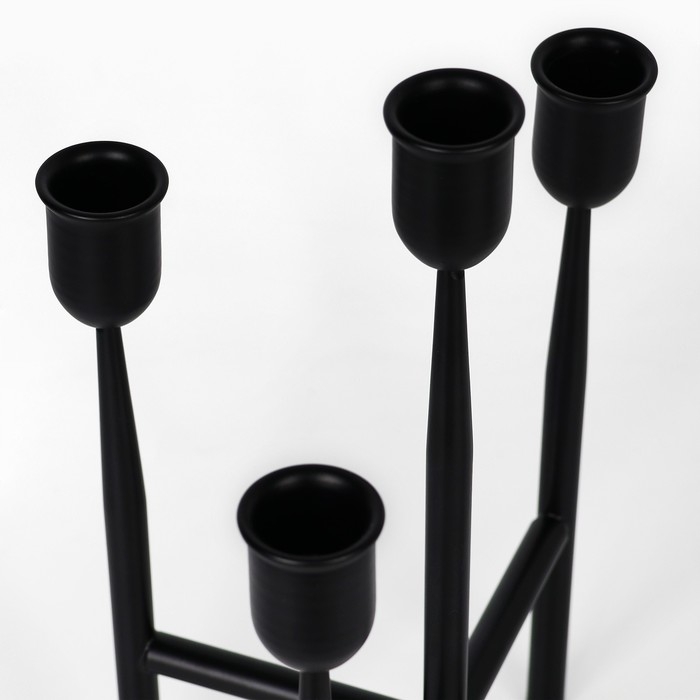 Подсвечник металл «Лаконичность», на 5 свечей, 14 х 14 х 19 см