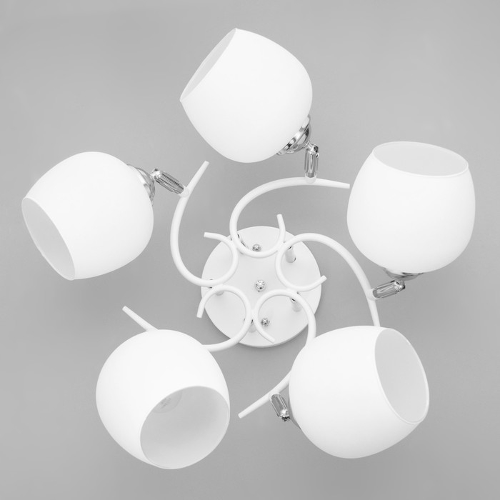 Люстра Люстра "Ава" 5хЕ27 40Вт бело-хромовый 58х58х27 см BayerLux