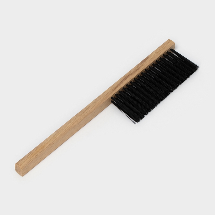 Щётка-смётка техническая, 39×2,5×1,6 см, трехрядная, 51 пучок, бук, синтетическое волокно чёрное Щётка-смётка техническая, 39×2,5×1,6 см, трехрядная, 51 пучок, бук, синтетическое волокно чёрное