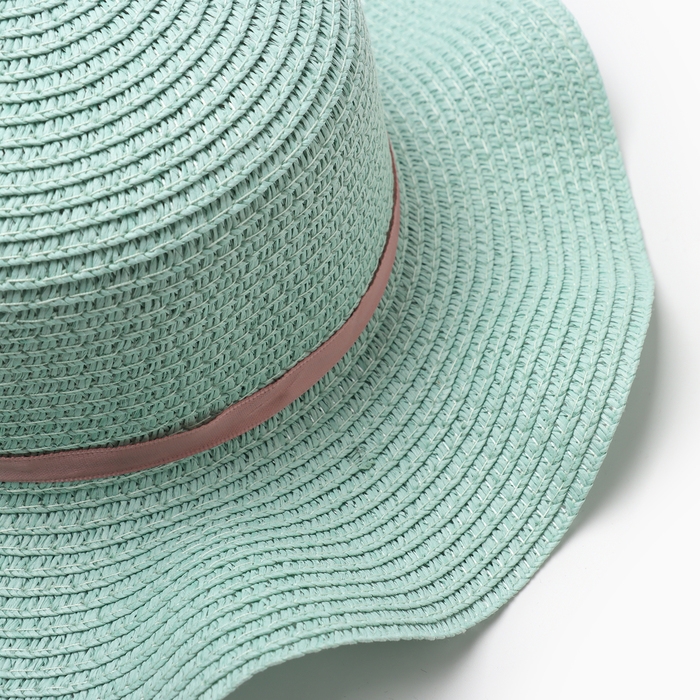 Шляпа для девочки Шляпа для девочки "Милашка" MINAKU, р-р 54, цв.голубой